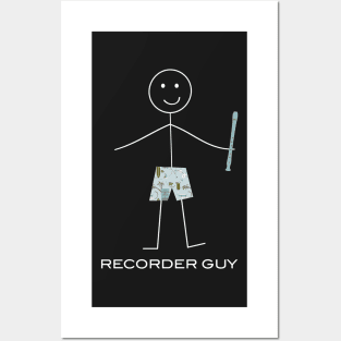 Funny Mens Recorder Design Posters and Art